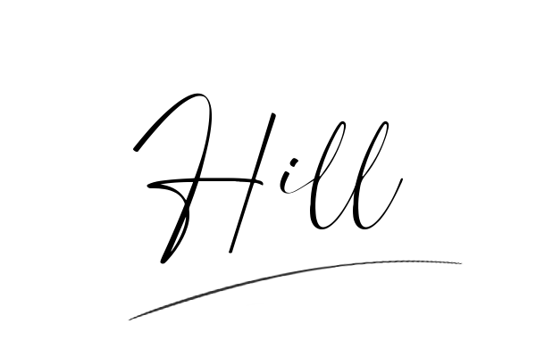 The best stylish Hill name signature simple easy in English