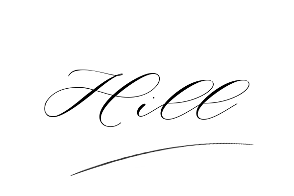 The best stylish Hill name signature simple easy in English