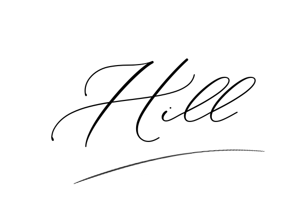 The best stylish Hill name signature simple easy in English