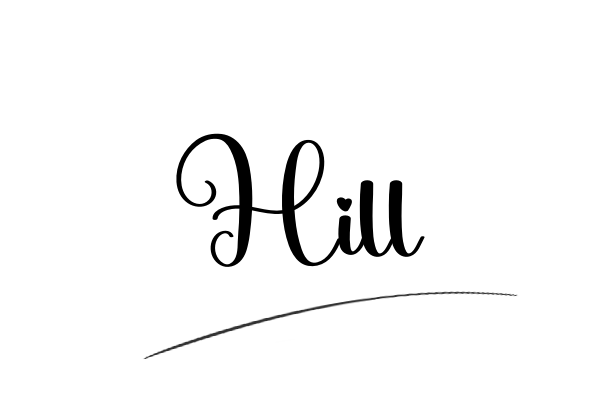 The best stylish Hill name signature simple easy in English
