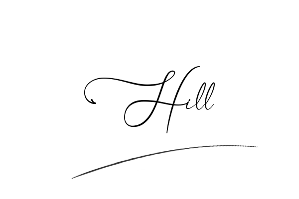 The best stylish Hill name signature simple easy in English