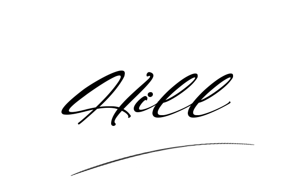 The best stylish Hill name signature simple easy in English