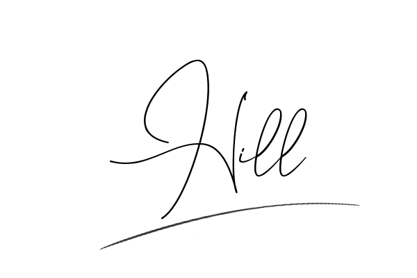 The best stylish Hill name signature simple easy in English