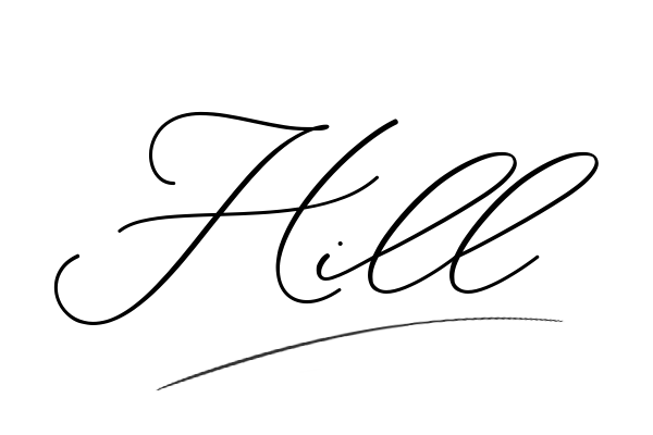 The best stylish Hill name signature simple easy in English