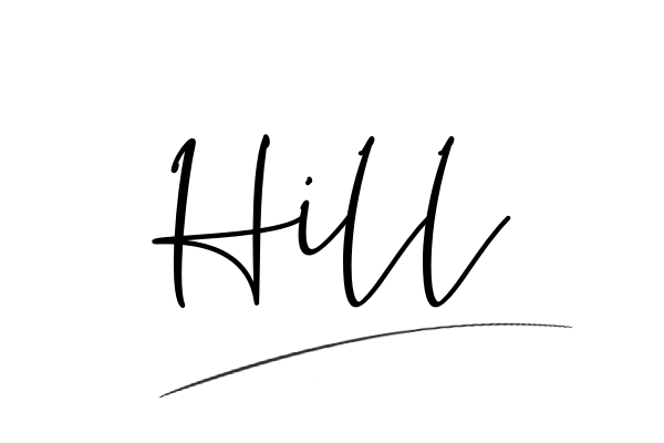 The best stylish Hill name signature simple easy in English