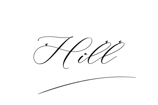 The best stylish Hill name signature simple easy in English