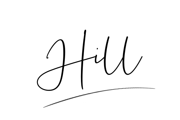 The best stylish Hill name signature simple easy in English