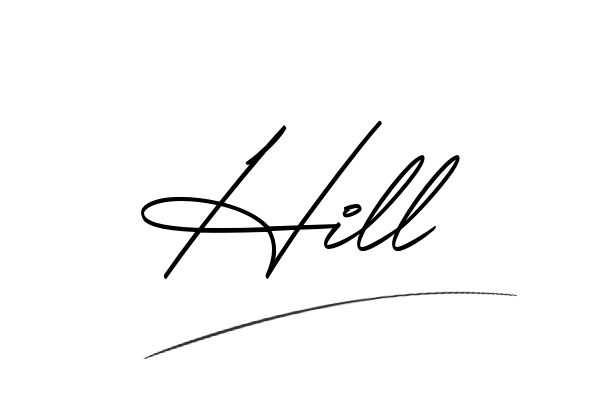 The best stylish Hill name signature simple easy in English