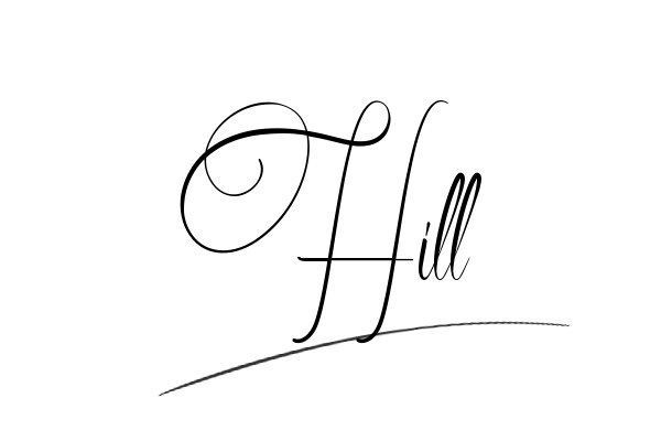 The best stylish Hill name signature simple easy in English