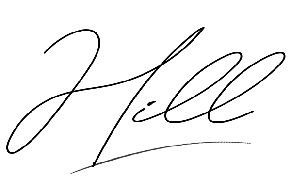 The best stylish Hill name signature simple easy in English
