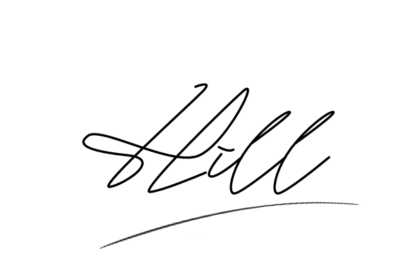 The best stylish Hill name signature simple easy in English