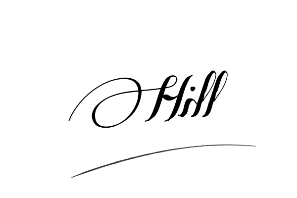 The best stylish Hill name signature simple easy in English