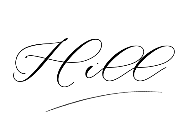 The best stylish Hill name signature simple easy in English