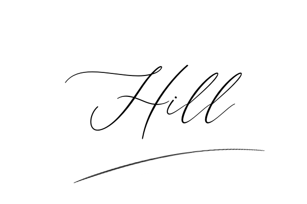 The best stylish Hill name signature simple easy in English
