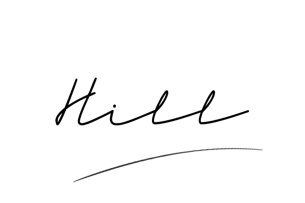 The best stylish Hill name signature simple easy in English