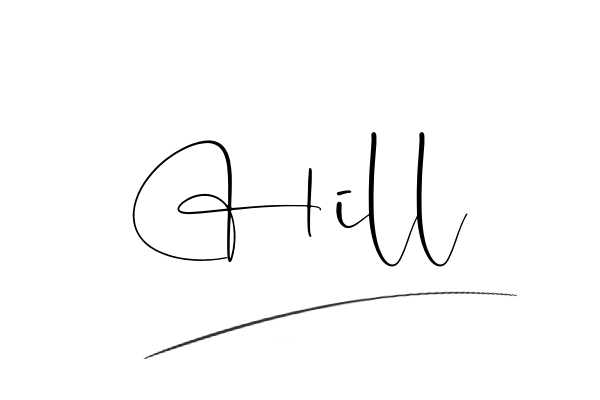 The best stylish Hill name signature simple easy in English