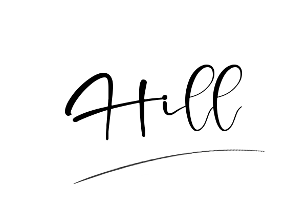 The best stylish Hill name signature simple easy in English