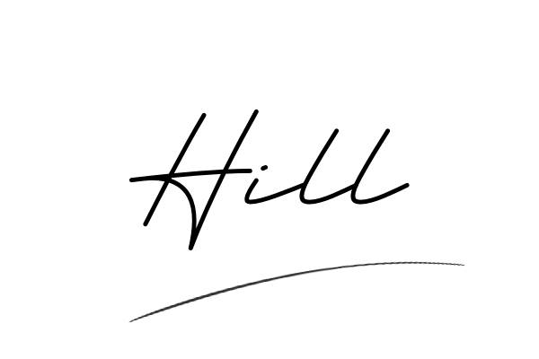 The best stylish Hill name signature simple easy in English
