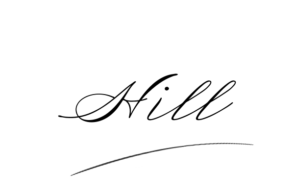 The best stylish Hill name signature simple easy in English