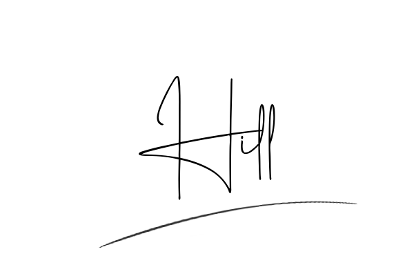The best stylish Hill name signature simple easy in English