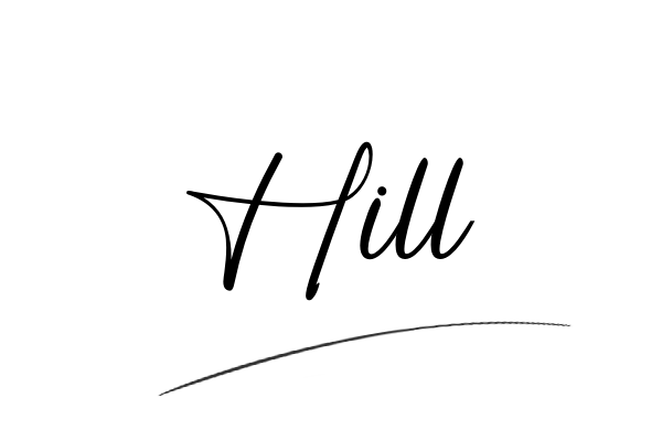 The best stylish Hill name signature simple easy in English