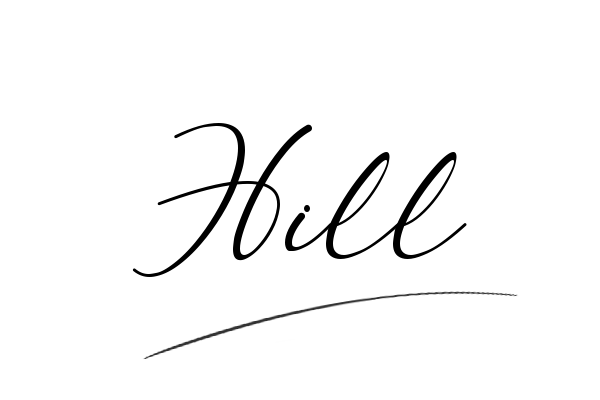 The best stylish Hill name signature simple easy in English