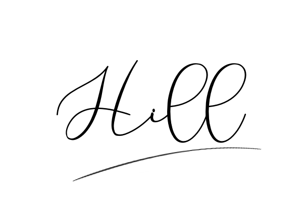 The best stylish Hill name signature simple easy in English