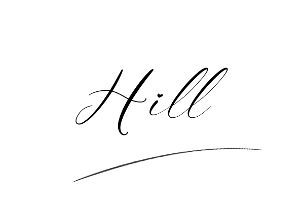 The best stylish Hill name signature simple easy in English