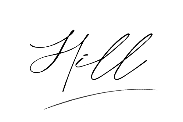 The best stylish Hill name signature simple easy in English