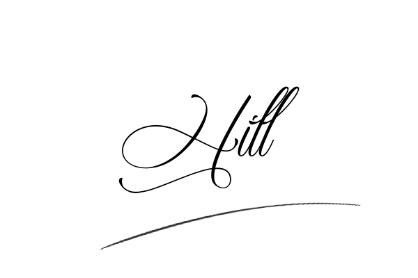 The best stylish Hill name signature simple easy in English