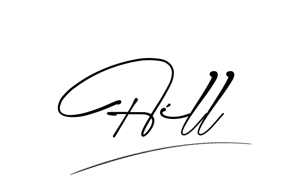 The best stylish Hill name signature simple easy in English