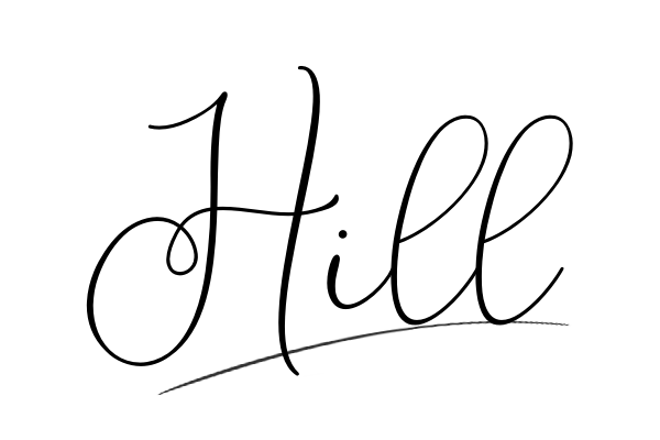 The best stylish Hill name signature simple easy in English