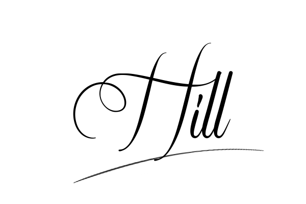 The best stylish Hill name signature simple easy in English
