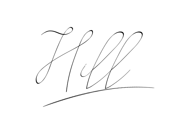 The best stylish Hill name signature simple easy in English