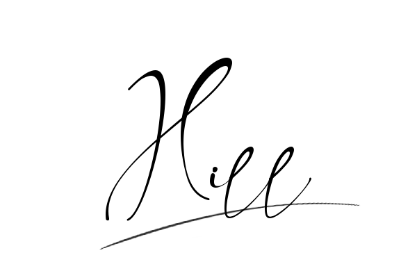 The best stylish Hill name signature simple easy in English