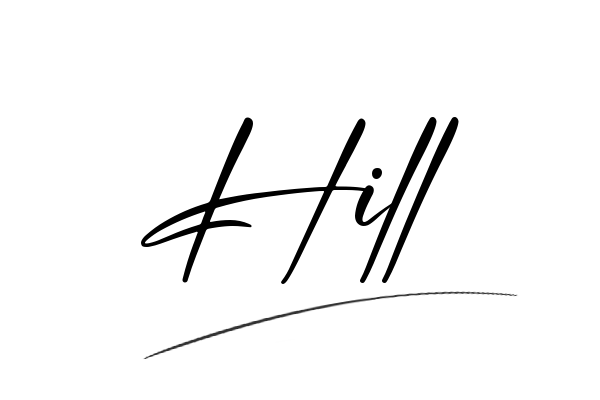 The best stylish Hill name signature simple easy in English