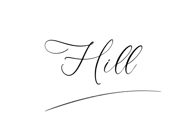 The best stylish Hill name signature simple easy in English