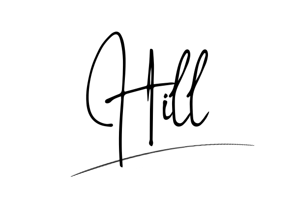 The best stylish Hill name signature simple easy in English