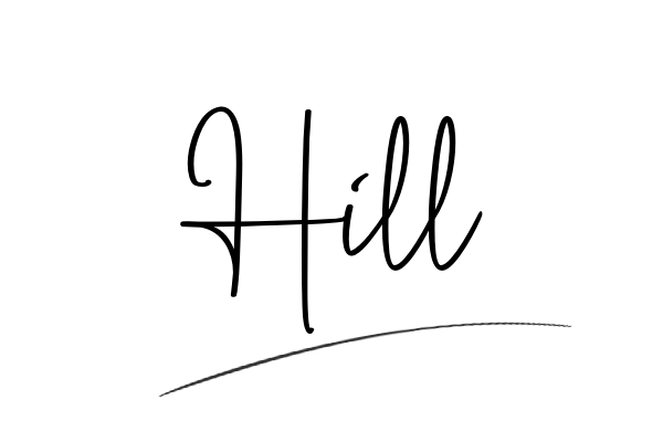 The best stylish Hill name signature simple easy in English