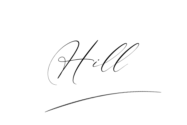 The best stylish Hill name signature simple easy in English