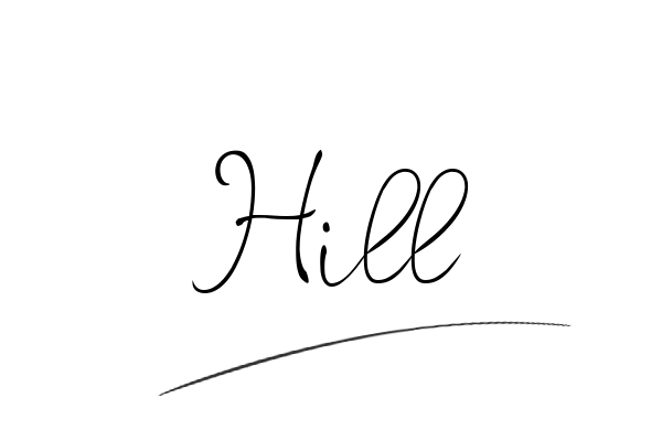 The best stylish Hill name signature simple easy in English