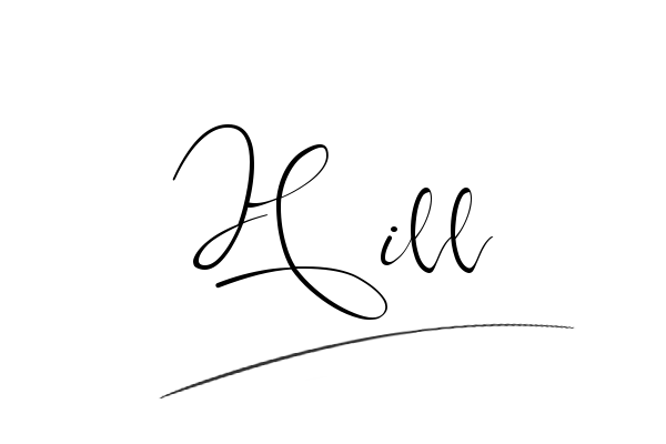 The best stylish Hill name signature simple easy in English