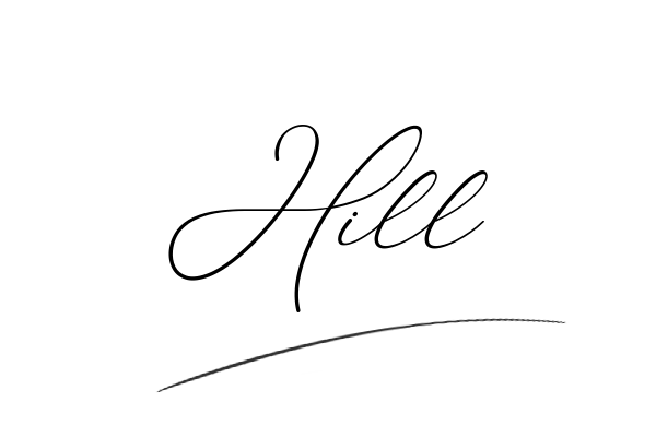 The best stylish Hill name signature simple easy in English