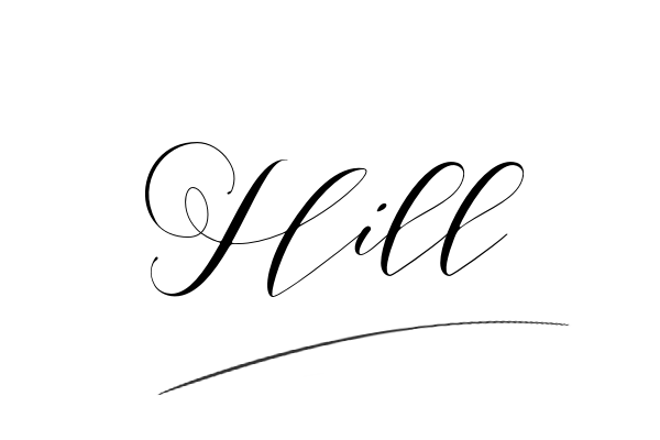 The best stylish Hill name signature simple easy in English