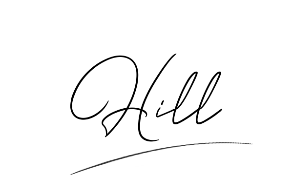 The best stylish Hill name signature simple easy in English