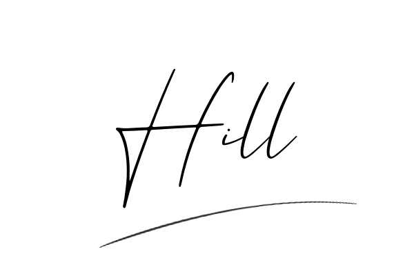 The best stylish Hill name signature simple easy in English