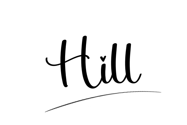 The best stylish Hill name signature simple easy in English