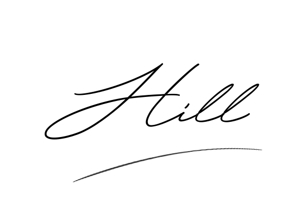 The best stylish Hill name signature simple easy in English