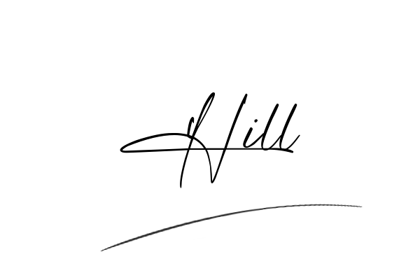 The best stylish Hill name signature simple easy in English
