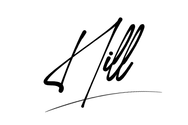 The best stylish Hill name signature simple easy in English